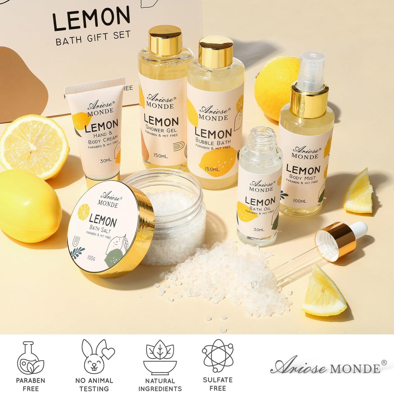 ARIOSE MONDE (LEMON BATH GIFT SET) 6pcs Set