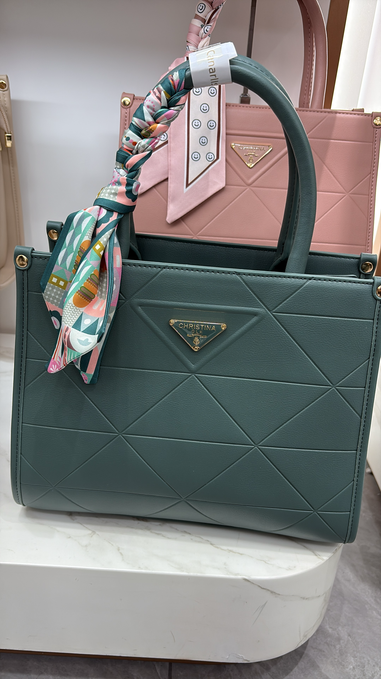 Christina OLK W7651 Luxury Bag (Pink, Beige, Green, Black, khaki and Brown colors) 8595