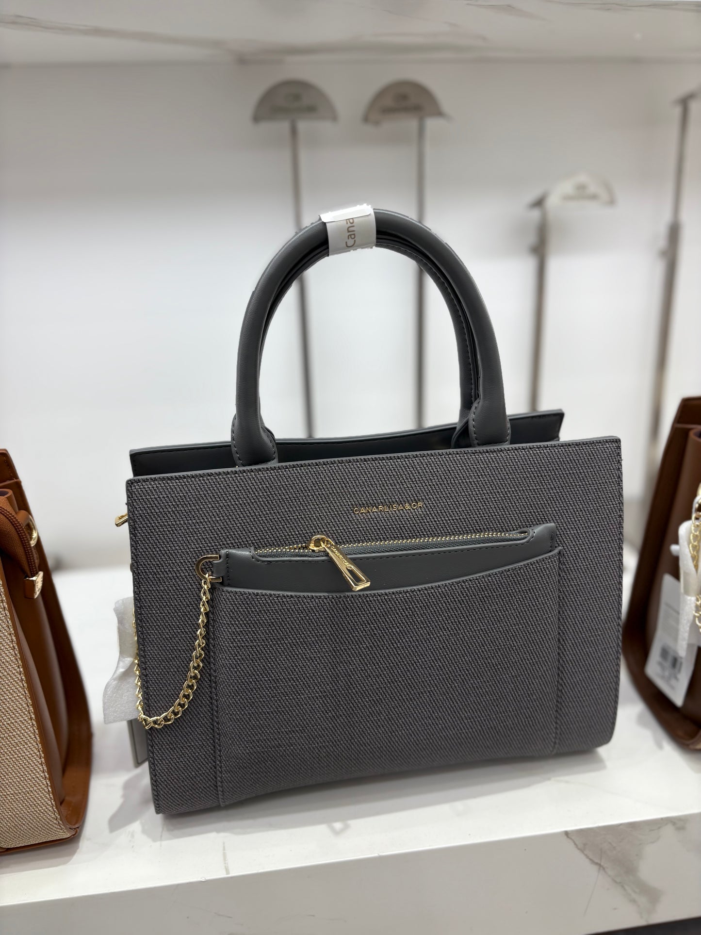 Cancrlisa & CR 8014 Luxury hand Bag (Black, Coffee, Gray, Dark Blue and Mud Colors) 7269