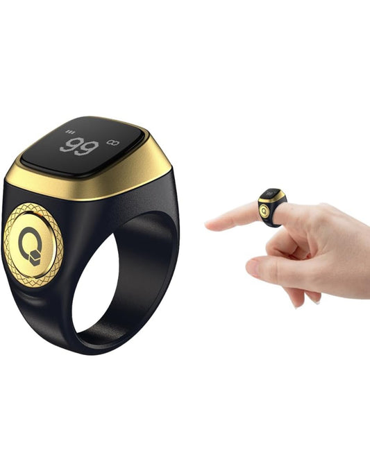 iQIBLA - Smart Tasbih Zikr1 Lite Ring - Black - 22mm