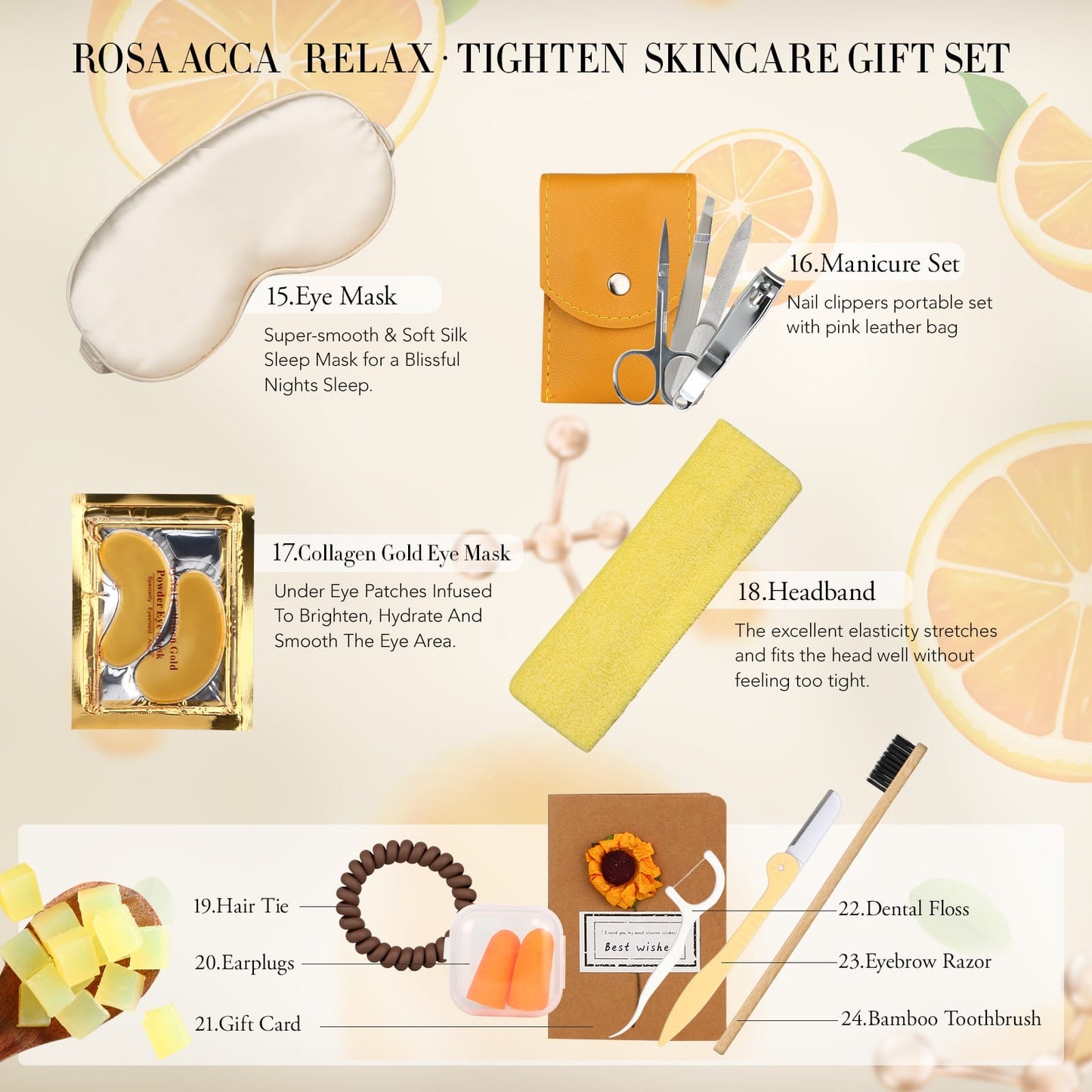 Skin Care Set - Orange 23pcs Set
