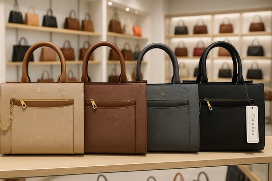 Cancrlisa & CR 8014 Luxury hand Bag (Black, Coffee, Gray, Dark Blue and Mud Colors) 7269