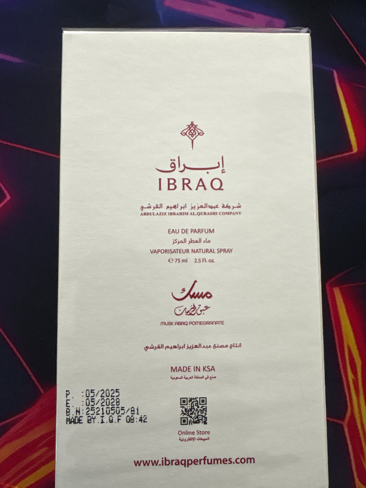 IBRAQ Ibraheem Al Qurashi - ABAQ POMEGRANATE MUSK
