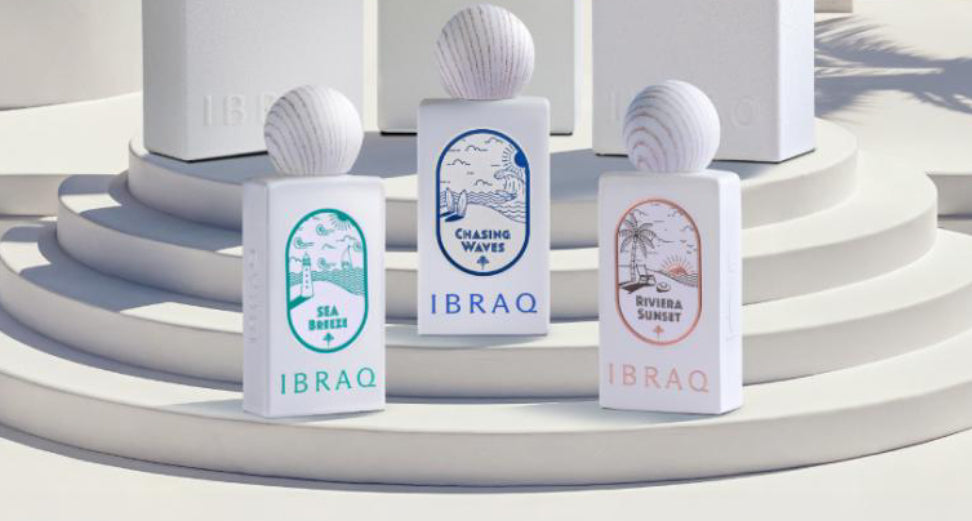 Ibrahim Al-Qurashi (Ibraq) - 3 perfumes (10ml each) :  Sea Breeze (10ml)  Chasing Waves (10ml)  Riviera Sunset (10ml) - For Men’s
