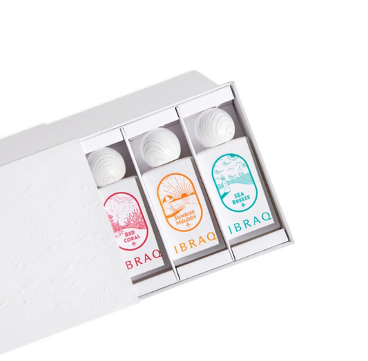 Ibraheem Al qurashi - Mini Summer Collection 10 ml * 6 ( Sea Breeze, Chasing Waves, Riviera Sunset,Ocean Whisper,Sunrise Melody,Red Coral) )v (Copy)