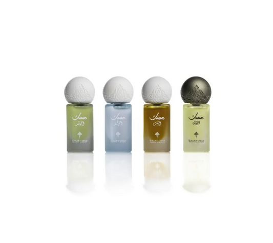 Ibrahim Al Qurashi - Musk Oil Collection (6 mL): · Musk Al-Lail · Musk Al-Qamar · Musk Al-Shams · Musk Al fajr